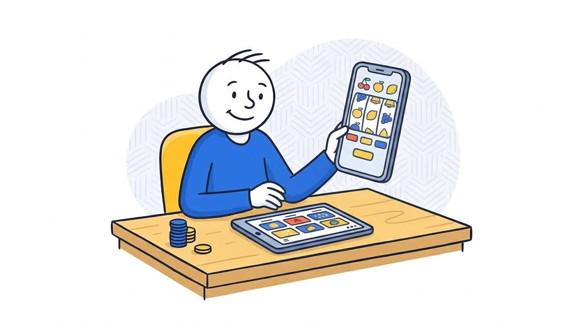 Sweepstakes casino games on a mobile phone