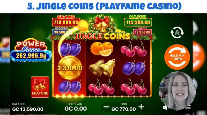Jingle Coins slot at PlayFame Casino