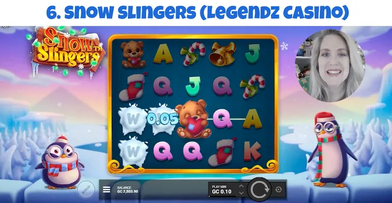 Snow Slingers slot at Legendz Casino