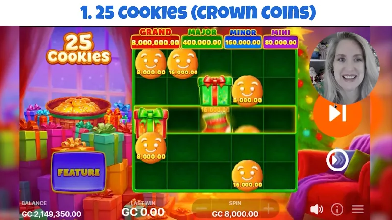 25 Cookies Hit the Bonus slot at Crown Coins