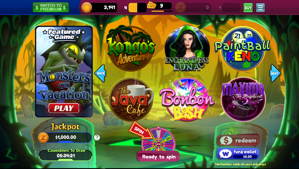 Funzpoints Casino games Nov 5