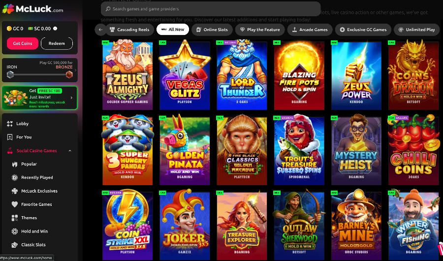 McLuck new games Jan