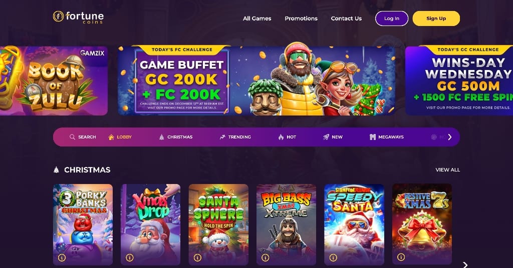 Fortune Coins homescreen