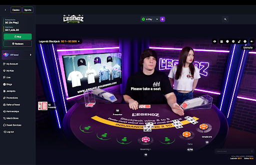 Legendz Live Blackjack
