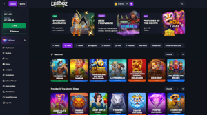 Legendz Casino homescreen