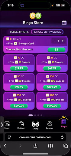 Crown Coins Bingo