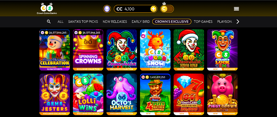 Crown Coins exclusive games