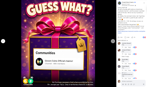 Crown Coins facebook official