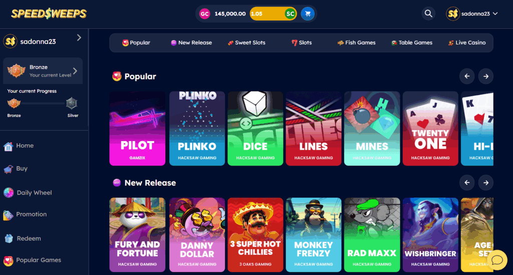 SpeedSweeps popular games