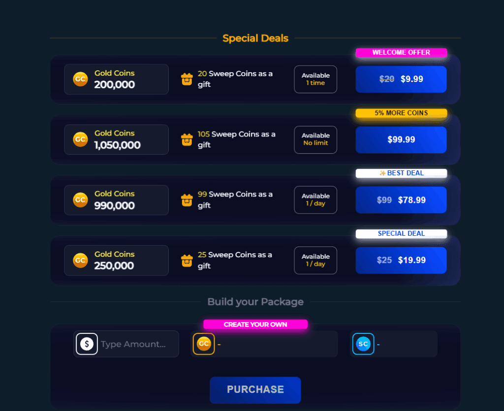 Casino.click purchases