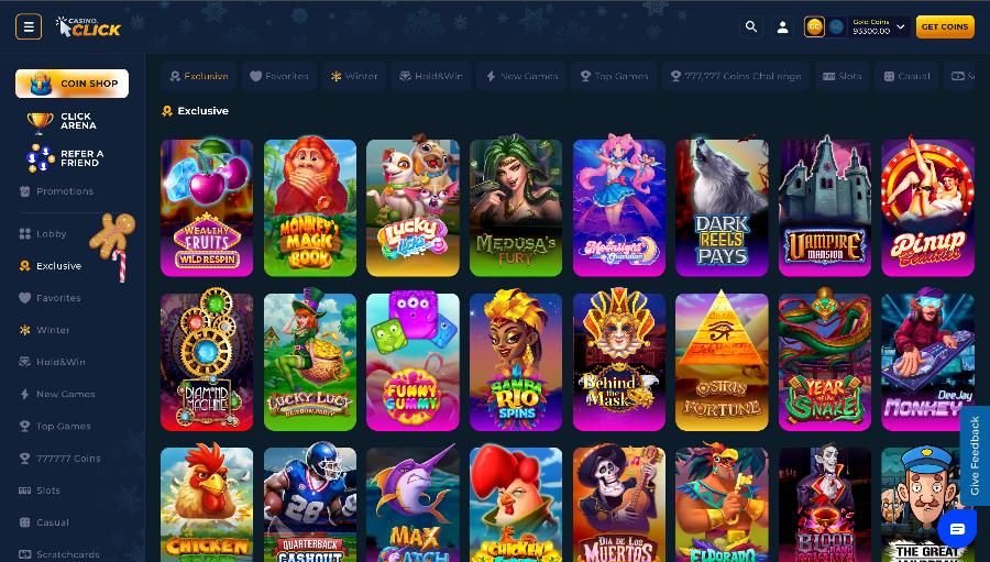 Casino Click exclusive games Jan