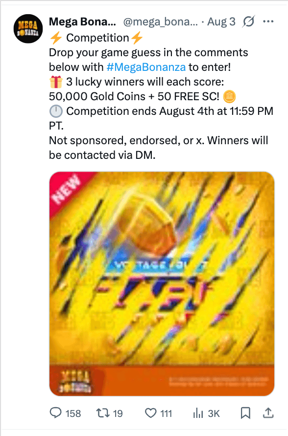 Mega Bonanza facebook