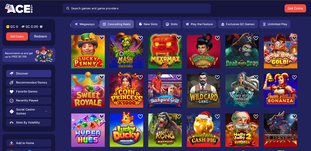 Ace Casino games