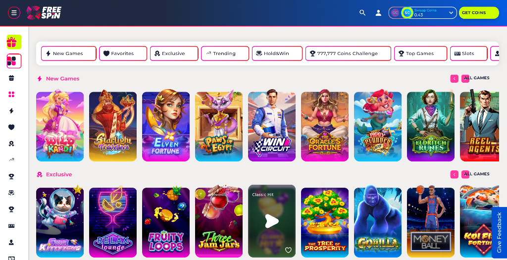 FreeSpin Casino games