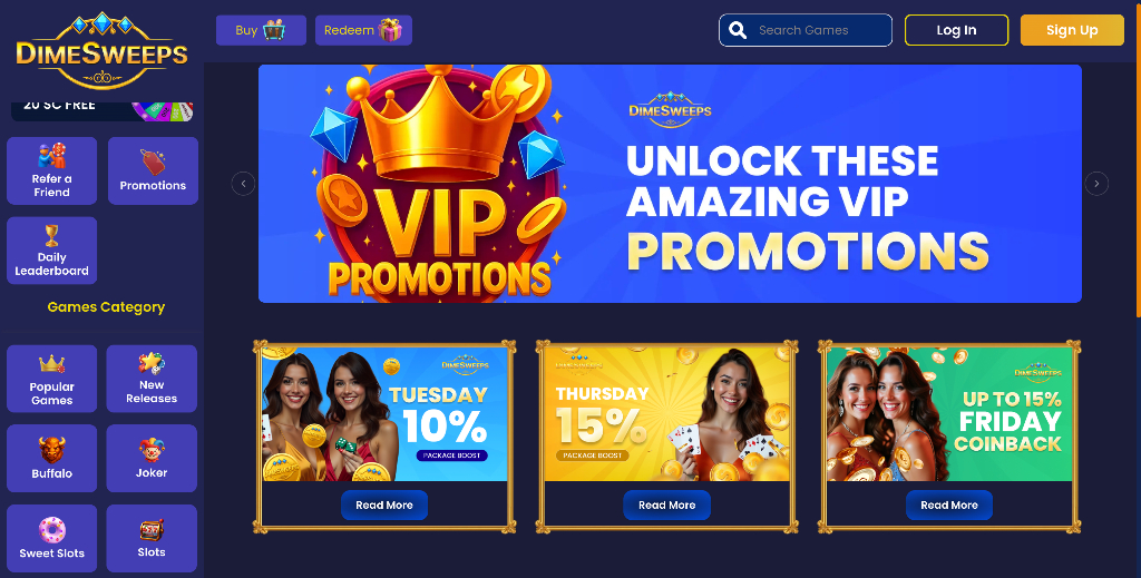 Dime Sweep promotions