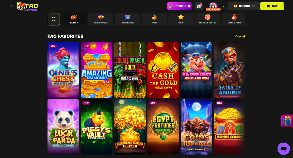 TaoFortune Casino favorites