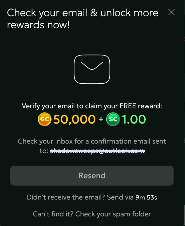 Fire Sevens Casino email verification