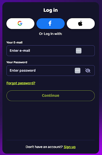 Sweepico sign up form