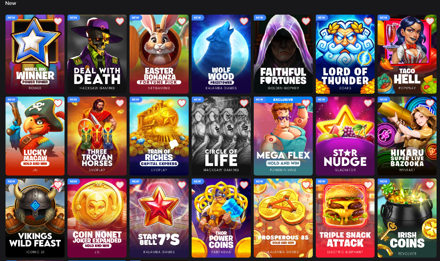 WOW Vegas new games Jan