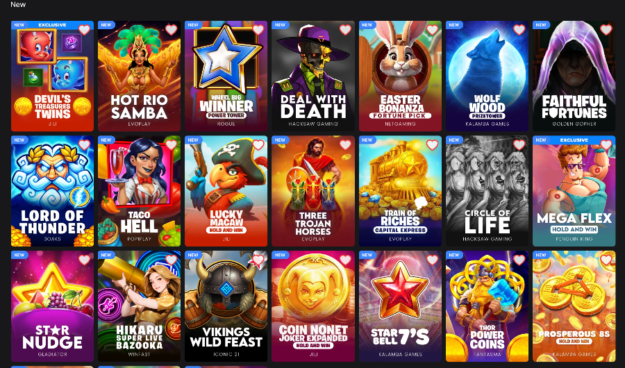 WOW Vegas new games jan