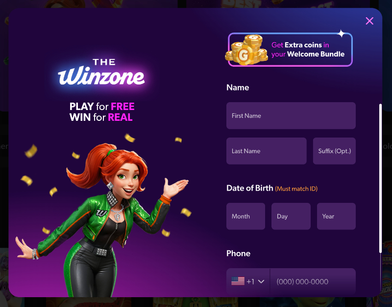 The Win Zone personal details