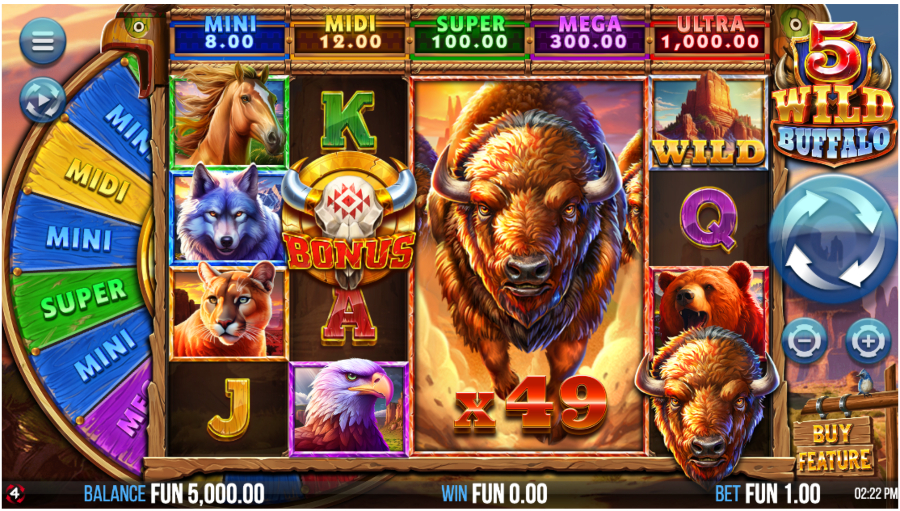 5 Wild Buffalo slot