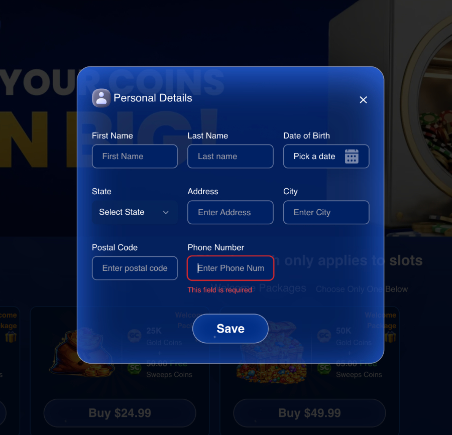 BangCoins personal details