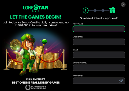 LoneStar Bet sign up form