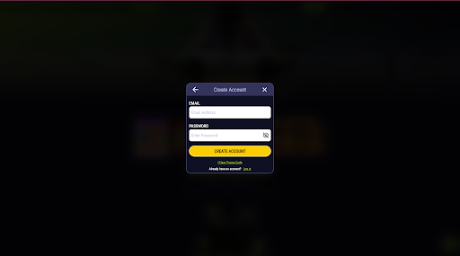 Zumo sign up form