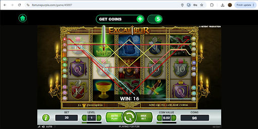 Excalibur slot