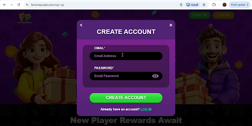 Fortune Purple create account