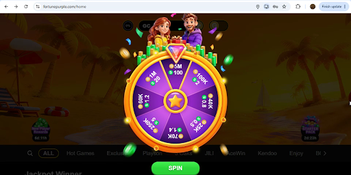 Fortune Purple wheel spin