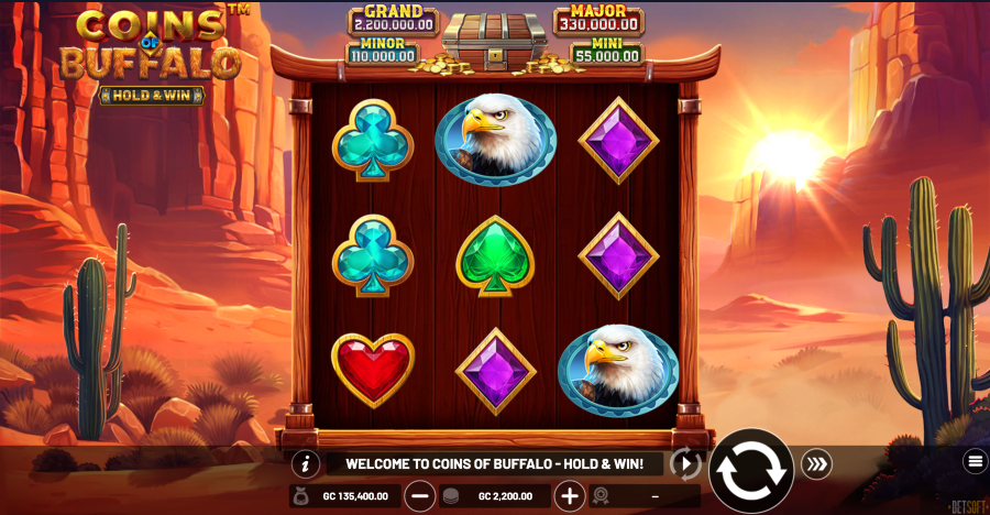 Coins of Buffalo Hold & Win from Splash Coins