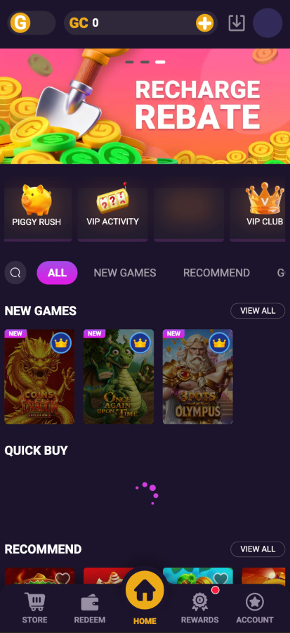 Go GO Gold app view