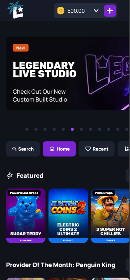 Legendz app view